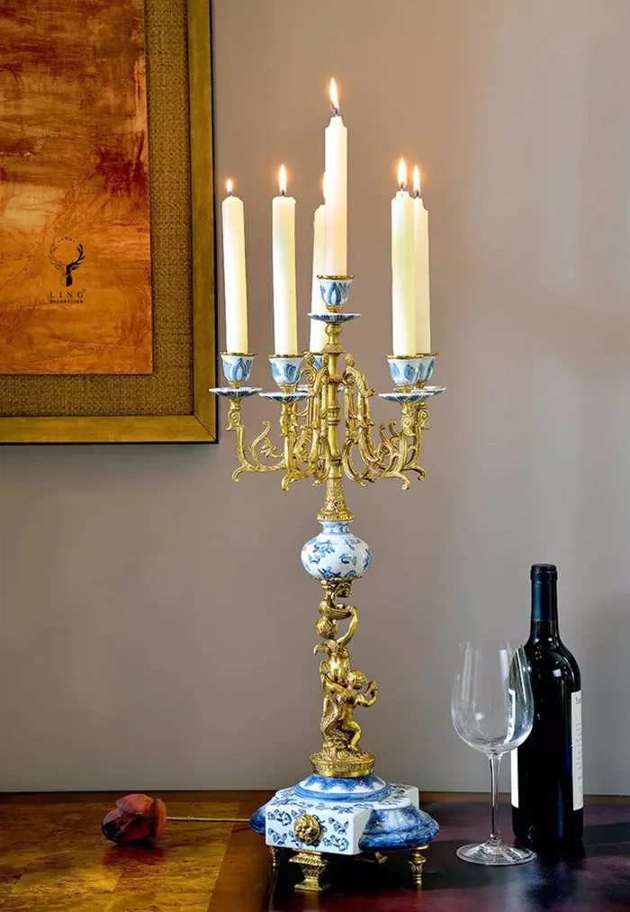Chân nến Tân cổ điển(LD245) - Trang trí nội thất cao cấp - Lingdecor.com