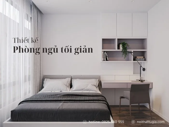 45+ Mẫu thiết kế phòng ngủ tối giản đẹp, tối ưu diện tích 2026