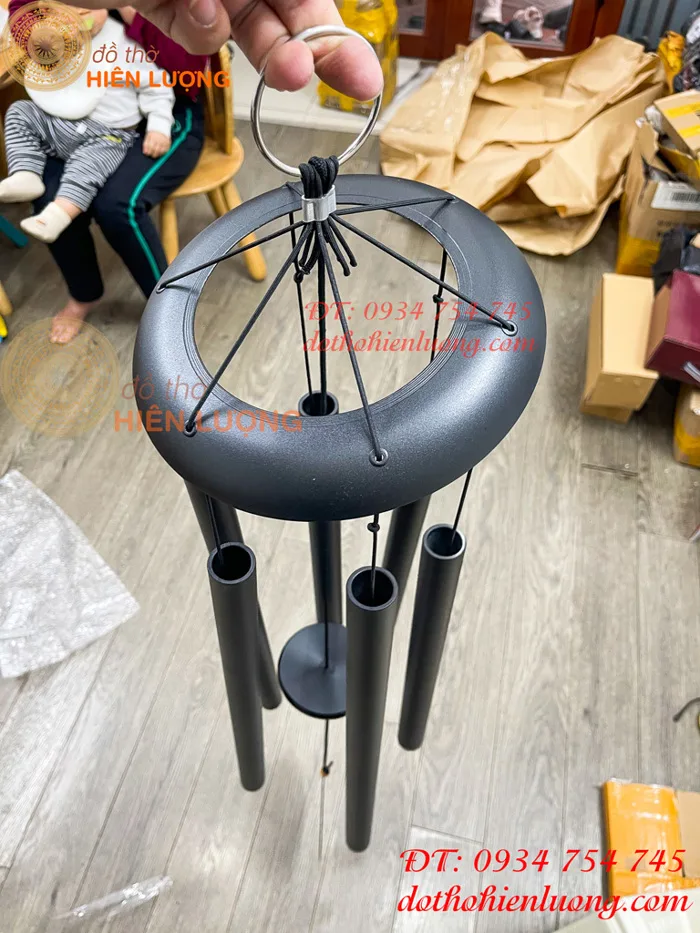 Chuông Gió Thiền Cao Cấp Ống Dài 59cm Số 4 - Chuông Gió Decor Nhà Cửa Thanh  Âm Êm Dịu