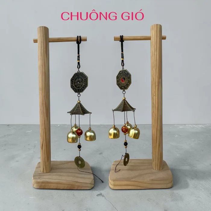 Chuông gió phong thủy. trang trí decor góc tu tập, phòng Khách, bàn trà…