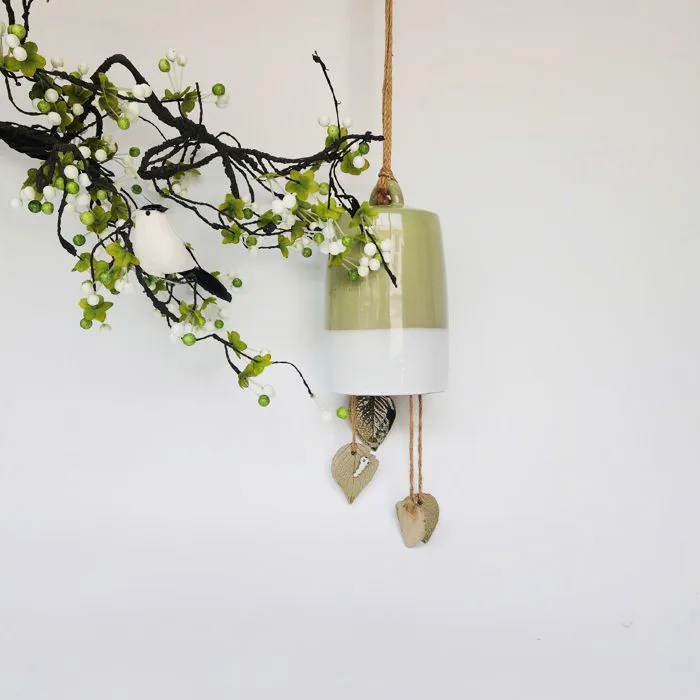 [Treo cửa decor] Chuông gió thủ công gốm Lục Lành Canh