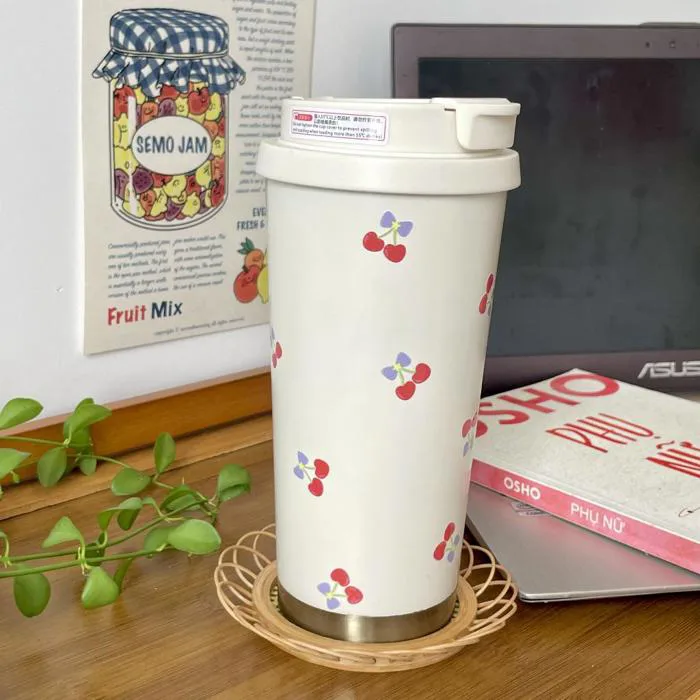 Bình Giữ Nhiệt Decor Cute 400–530ml | Hộp Quà Tặng Gói Sẵn Full Phụ Kiện  |Tặng Bạn Gái, Cô giáo