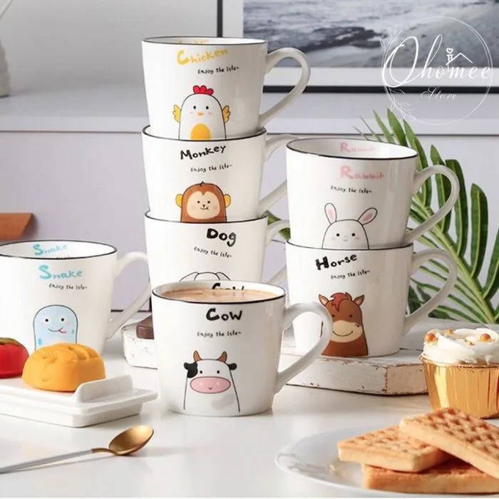 LẺ] Cốc Sứ - Ly Sứ Cao Cấp Hình Thú 12 con đẹp, dễ thương - Blue Décor Góc  Của Xanh | Lazada Việt Nam