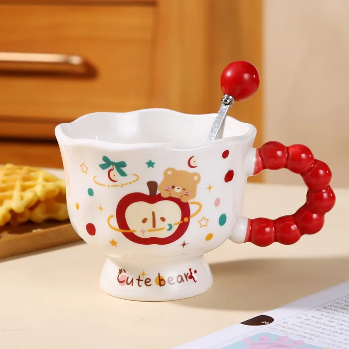 Cốc sứ gấu con 340ml ly sứ decor, ly sứ uống nước, cốc uống nước dễ thương  | Shopee Việt Nam