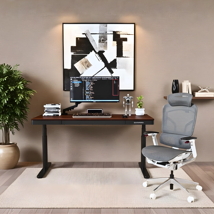 Combo Bàn Ghế Công Thái Học Premium Workspace