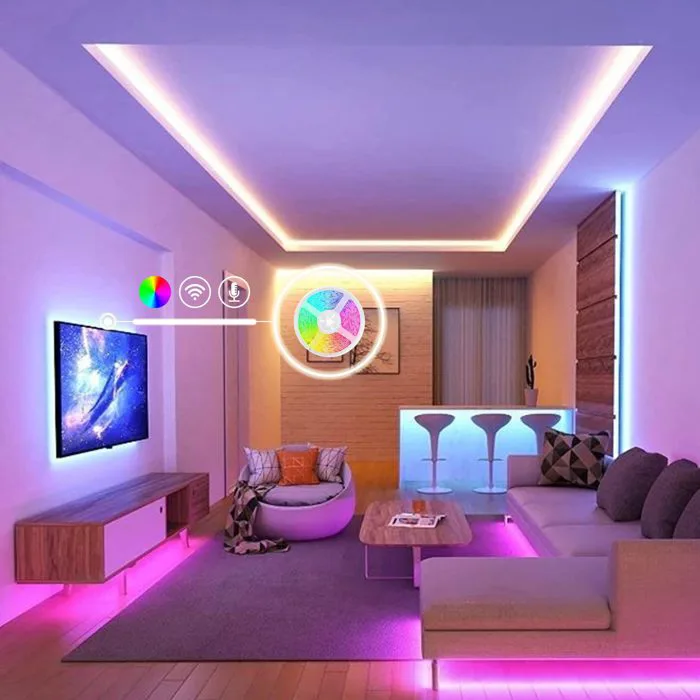 Đèn LED dây thông minh hắt trần, decor tủ kệ myHue® Strip L1 WIFI RGBW 10W  đổi màu, nháy theo nhạc, hẹn giờ, Wifi control – HuePress