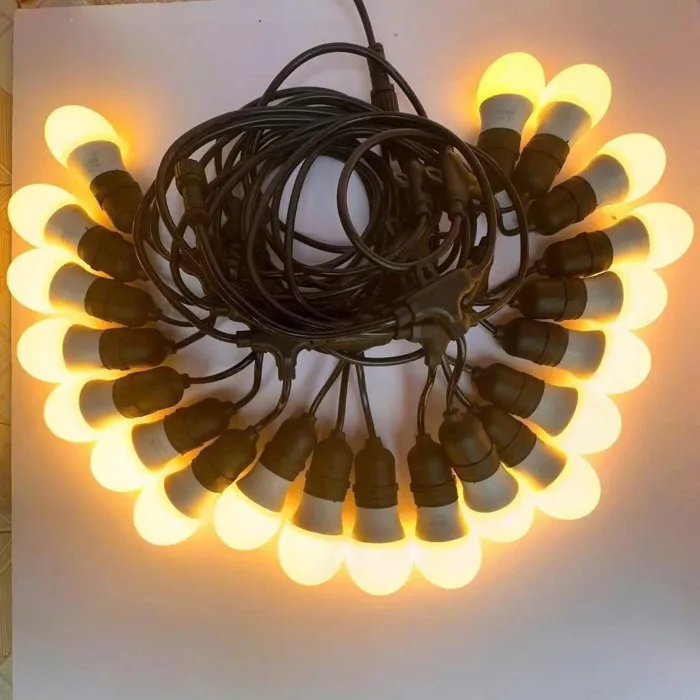 Dây đèn led trang trí ngoài trời chông nước, dây led đèn tròn trang trí  quán café,trà sữa,decor, event siêu đẹp 5m10m20m | Shopee Việt Nam