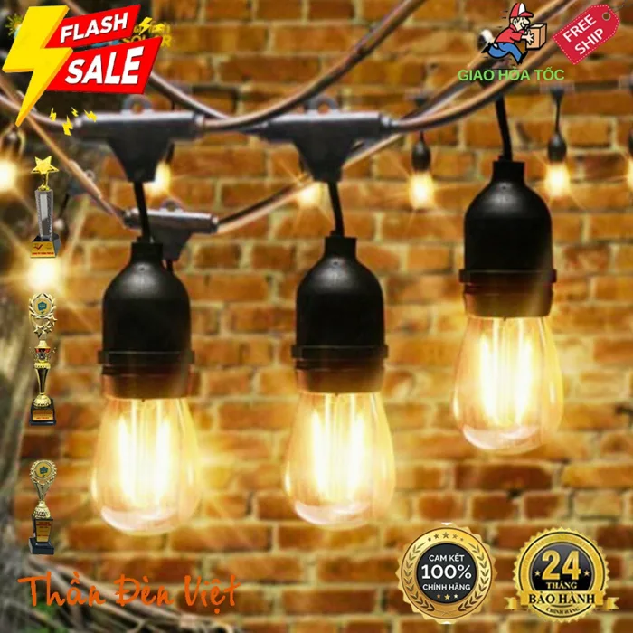 Đèn dây bóng Led decor NLMT Thái Lan, dây dài 7M, 10 bóng đèn