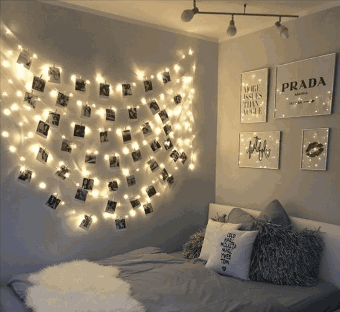 Cách decor với dây đèn led trang trí phòng ngủ nổi bật, ấn tượng