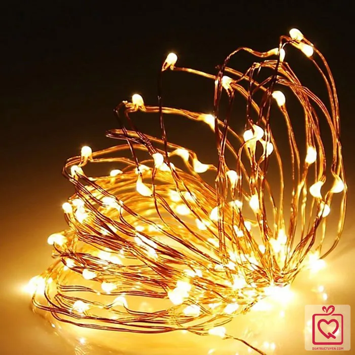 Dây đèn led trang trí 2,5m bóng nhỏ hoạt động bằng pin