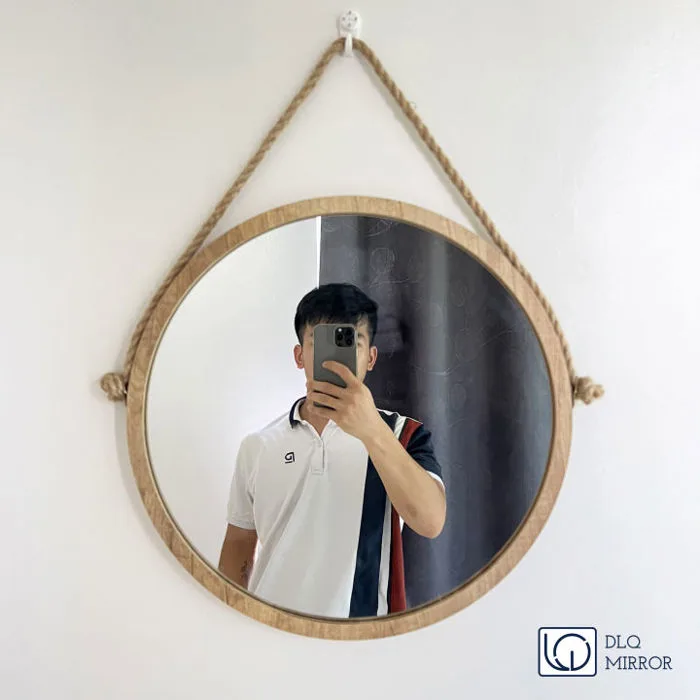 Gương Tròn Viền Gỗ Dây Thừng Treo Tường DLQ INTERIORS Decor Góc Học Tập Làm  Việc Phòng Ngủ Siêu Đẹp | Lazada Việt Nam