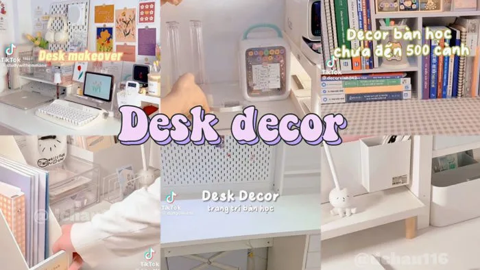 Decor bàn học|~Tổng hợp những video decor siêu xinh🌷