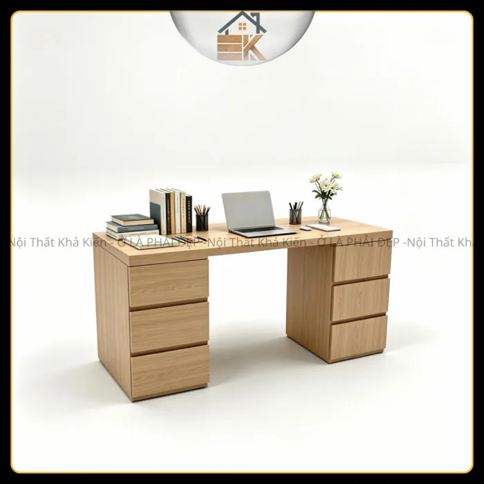 Bàn Làm Việc Cao Cấp Có 6 Ngăn Kéo - Bàn Học Giả Vân Gỗ Sồi Hiện Đại, Bàn  Máy Tính Gaming Decor Phòng Làm Việc Tối Giản | Shopee Việt Nam