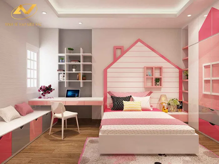 10+ mẫu thiết kế phòng ngủ có bàn học cho bé trai bé gái