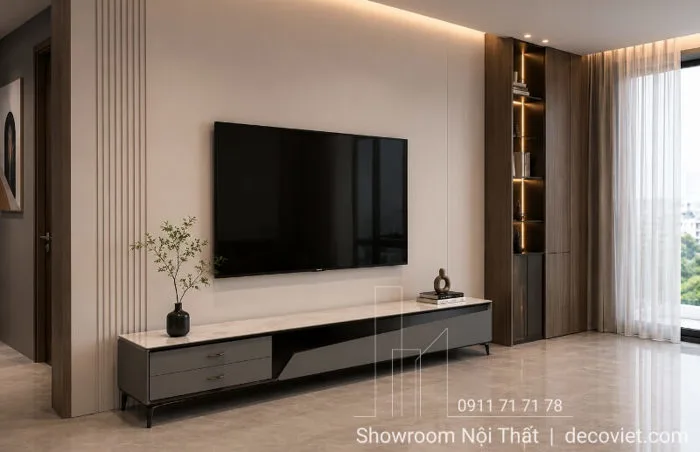 Kệ Tivi Phòng Khách Đẹp – Thiết Kế Hiện Đại, Giá Xưởng Tại DecoViet