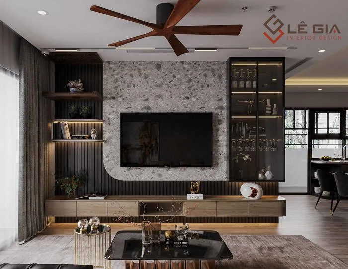 Kệ tivi sang trọng đẹp đẳng cấp phòng khách diện tích LG-KTV243