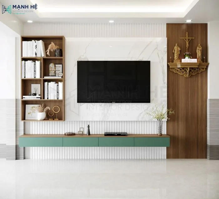 Top 20 mẫu kệ tivi phòng khách nhà ống sang trọng không thể bỏ lỡ
