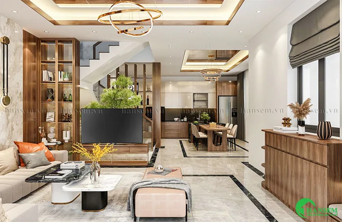 140 Mẫu Thiết Kế Nội Thất Phòng Khách Nhà Ống Đẹp 2026