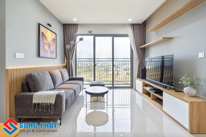 Thiết kế nội thất phòng khách chung cư đẹp, hiện đại năm 2020