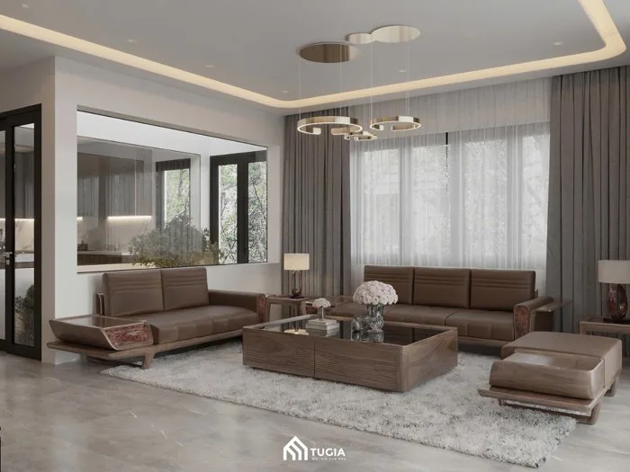 25 Mẫu thiết kế nội thất phòng khách nhà cấp 4 đẹp nhất 2026