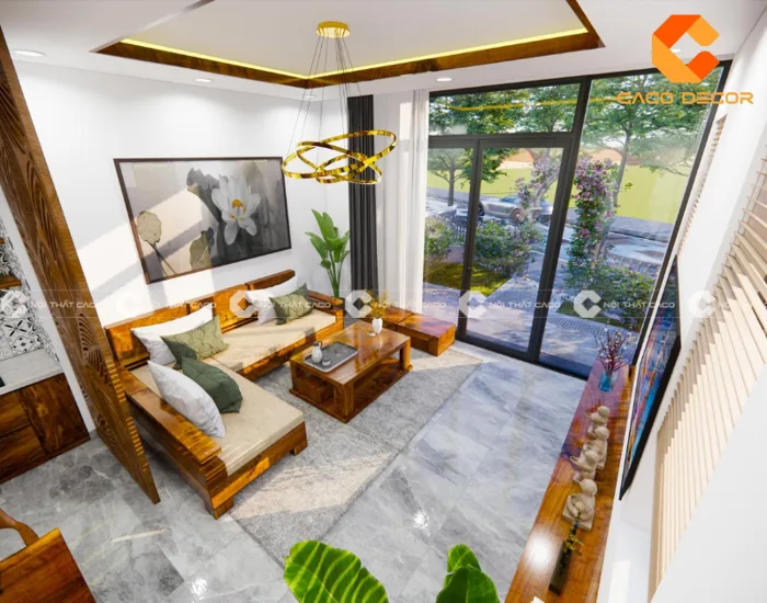 TOP 10+ mẫu thiết kế phòng khách nhà cấp 4 đẹp nhất hiện nay