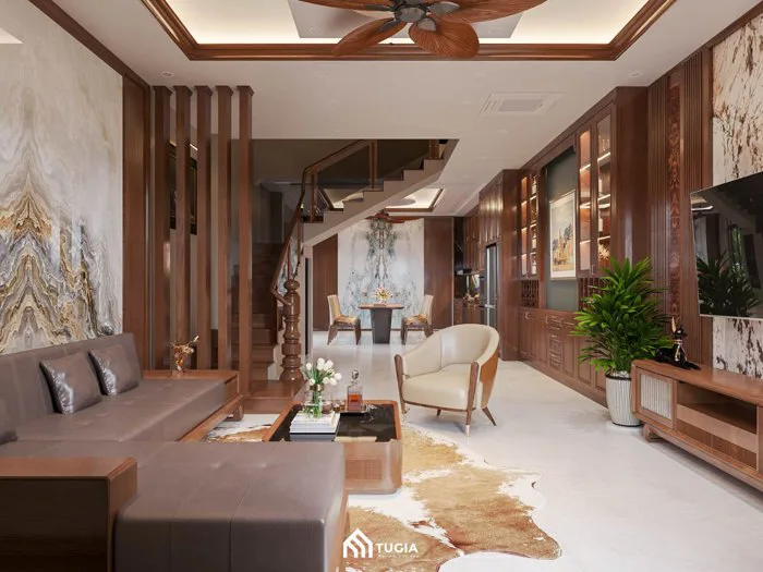 69+ Mẫu thiết kế nội thất phòng khách nhà ống đẹp hiện đại