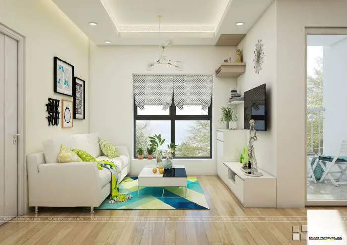 BIẾN HÓA PHÒNG KHÁCH NHỎ HẸP TRỞ NÊN RỘNG RÃI VỚI NỘI THẤT THÔNG MINH