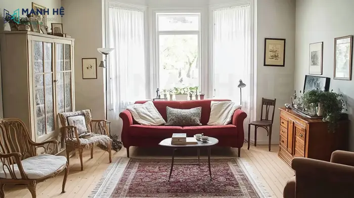 25 Mẫu decor phòng khách nhỏ vintage đẹp, đơn giản ấn tượng