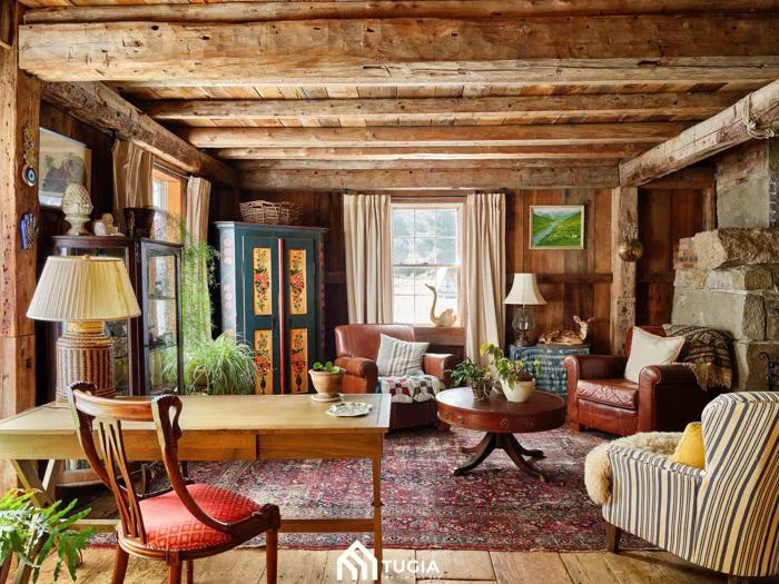 40+ Mẫu decor phòng khách Vintage đẹp, độc đáo 2026