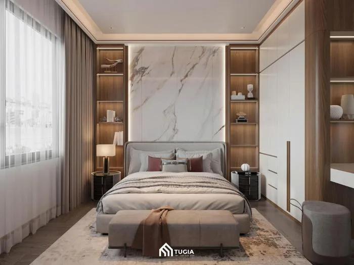 45+ Mẫu thiết kế phòng ngủ 12m2 đẹp, đầy đủ tiện nghi 2026