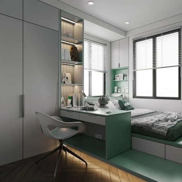 35+ Mẫu thiết kế phòng ngủ nhỏ 6m2 đẹp, tiện nghi