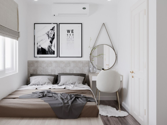 Hoàn thiện nội thất] Phòng ngủ 6m2 đẹp, tiện nghi, chí phí