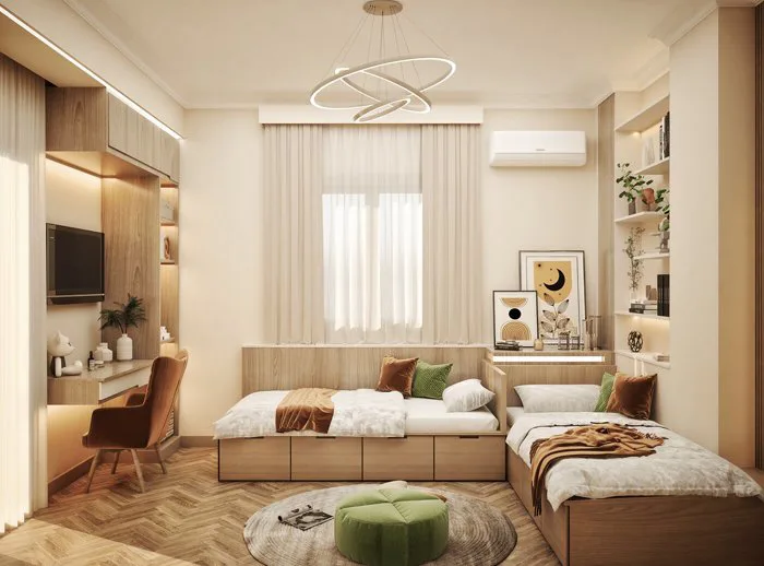 Phòng ngủ đôi cho bé trai và bé gái [Top 25] thiết kế đẹp