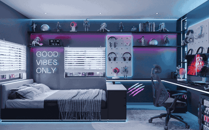 10+ Mẫu Thiết Kế Phòng Ngủ Gaming Độc Đáo Hiện Đại Xu Hướng 2025