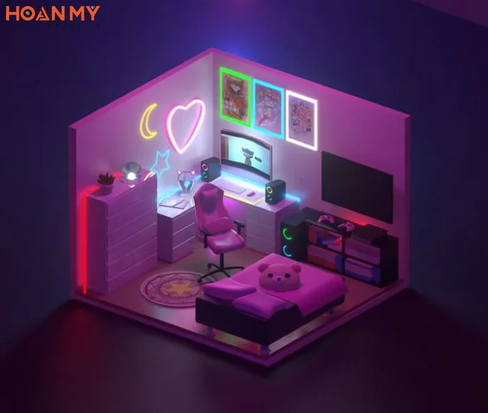 50 Mẫu Decor phòng ngủ Gaming Đẹp - Độc - Chất 2026