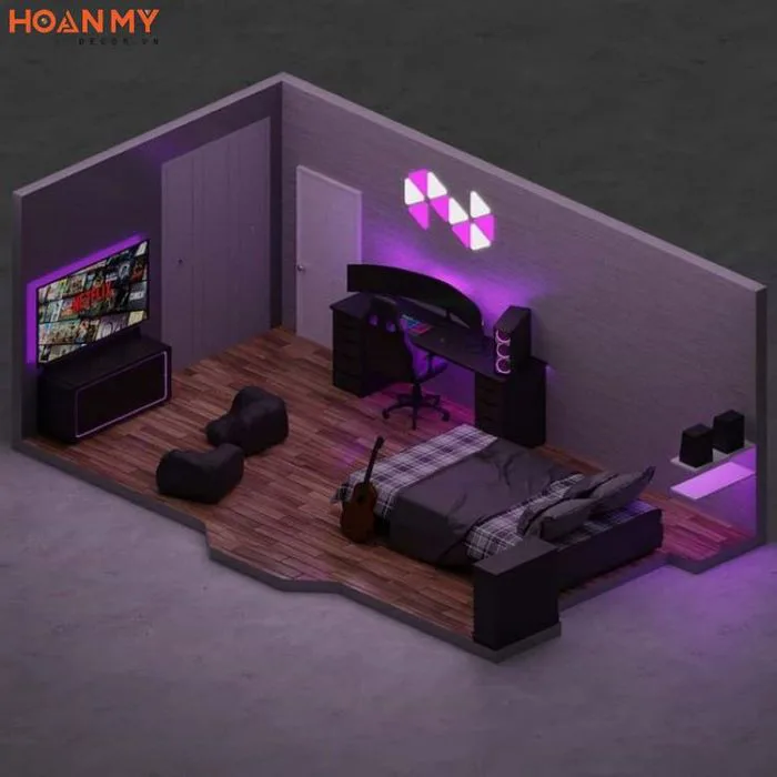 50 Mẫu Decor phòng ngủ Gaming Đẹp - Độc - Chất 2026