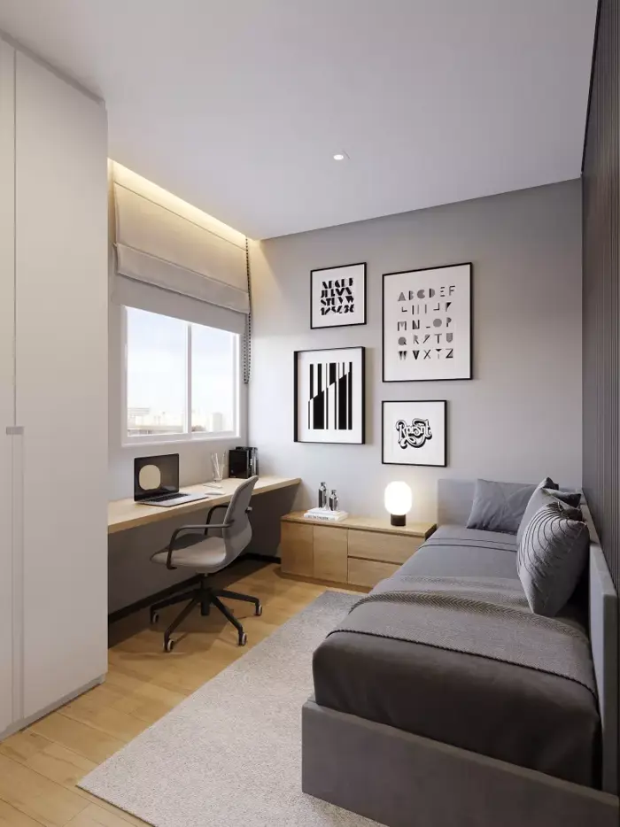 35+ Mẫu thiết kế phòng ngủ nhỏ 6m2 đẹp, đáp ứng đủ tiện nghi