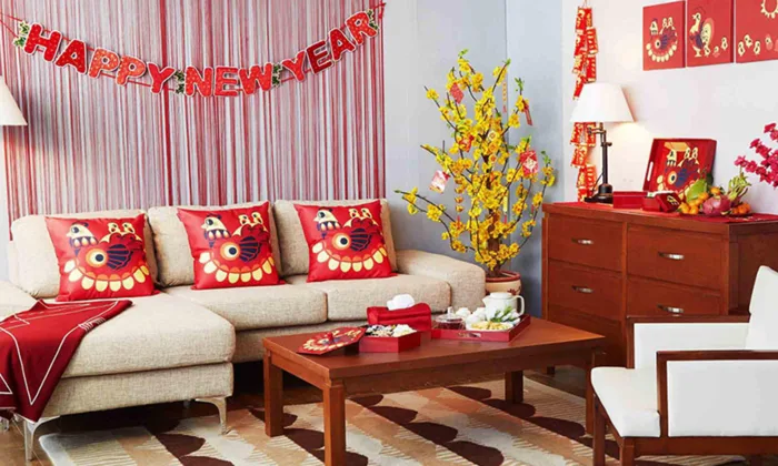 Gợi ý 10 ý tưởng trang trí phòng khách ngày Tết đẹp, ấm cúng