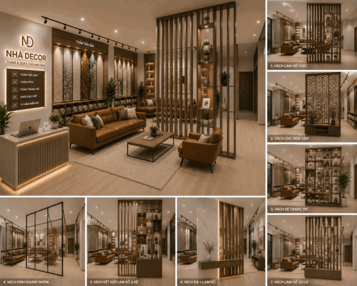 Vách Ngăn Phòng Khách Đẹp Hiện Đại | DecoViet
