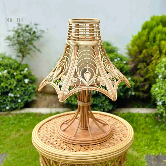 Đèn mây ngủ để bàn decor phòng ngủ