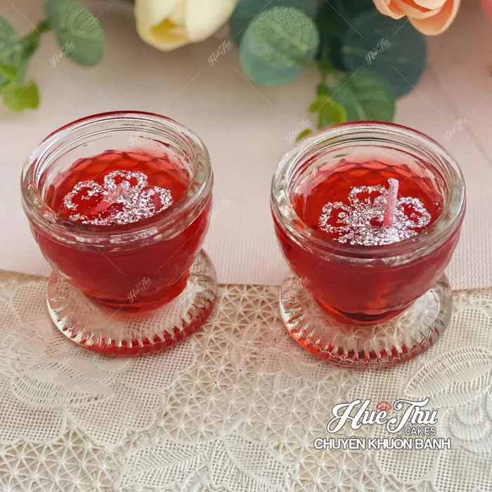 Nến Ly - Đèn Cầy Ly Cao 6cm (1 cặp) decor bàn tiệc, mâm cúng, cúng dường,  thắp hương