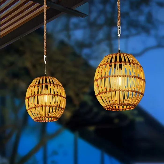 Đèn thả đan mây nghệ thuật decor sân vườn FX7267 | Flexhouse VN