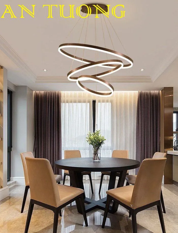 đèn thả led trang trí phòng khách đẹp, hiện đại - đèn thả trang trí căn hộ  chung cư 06