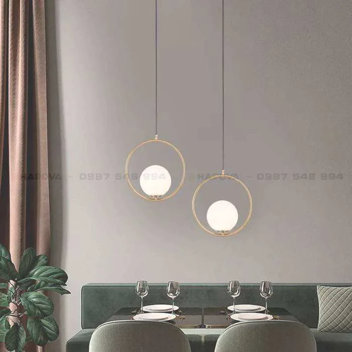 Đèn thả trang trí phòng khách phòng ngủ Decor HAPOVA DUMIS 5009 Tròn