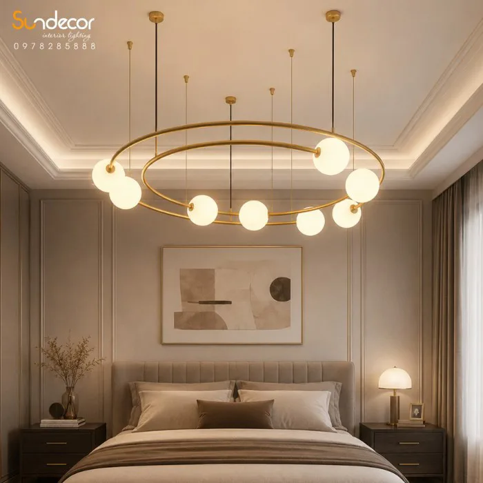 Đèn chùm decor phòng khách dạng vòng - SP081130