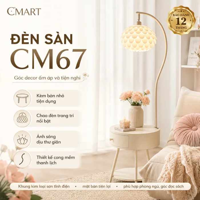 𝐂𝐌𝐀𝐑𝐓.𝐆𝐢𝐚 𝐝𝐮̣𝐧𝐠 Đèn Sàn Phòng Ngủ Tích Hợp Tủ Đầu Giường Phong  Cách Trẻ Trung Hiện Đại Decor Phòng Ngủ CM67 | Shopee Việt Nam