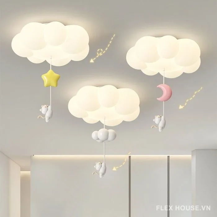 Đèn phòng ngủ decor đám mây phong cách hoạt hình DG261 | Flexhouse VN