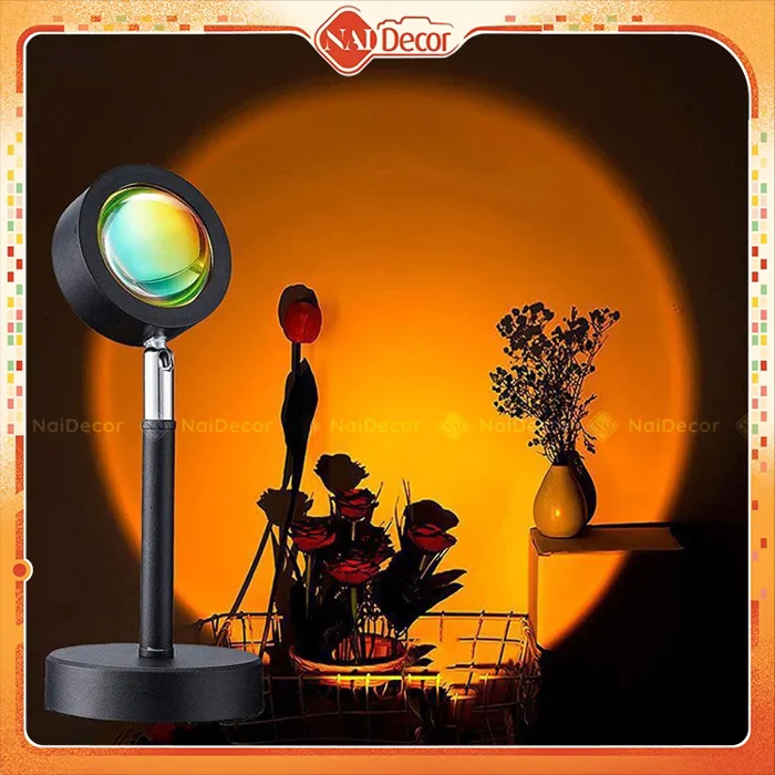 Đèn Hoàng Hôn, Bản Cao Cấp Khung Kim Loại, Đèn Sunset, Rainbow, RGB, Đèn  Trang Trí Phòng Ngủ Nai Decor