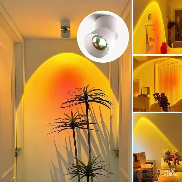 Đèn rọi hoàng hôn,bình minh xanh tím 10W,Đèn decor,Đèn trang trí,Đèn rọi  gắn trần,âm tường | Shopee Việt Nam
