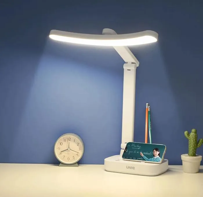 Đèn Học Chống Cận Đọc Sách UNIQ SOLAR E7 Tích Điện Bảo Vệ Mắt Cảm Ứng Cho  Bé Để Bàn Làm Việc Bóng Led Decor Phòng Ngủ